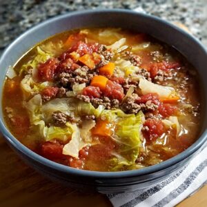 Cabbage and Ground Beef Soup Recipe (Healthy One-Pot)