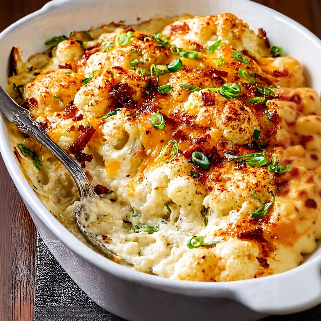 Caramelized Onion Beef Cauliflower Bake: Cheesy & Low Carb
