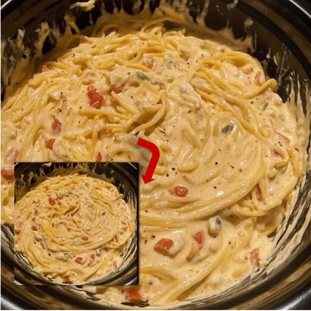 Creamy Crockpot Chicken Spaghetti: Easy Cheesy Dinner