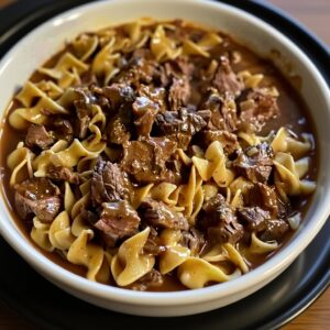 Crockpot Beef Tips and Noodles: Tender & Easy Dinner