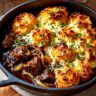 French Onion Beef Stew Recipe with Cheesy Croutons