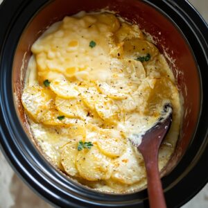 Grandma's Cheesy Slow Cooker Potatoes | Easy Comfort Side