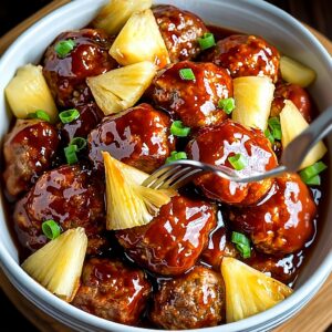 Slow Cooker Pineapple Barbecue Meatballs Recipe 3 Slow Cooker Pineapple Barbecue Meatballs Recipe