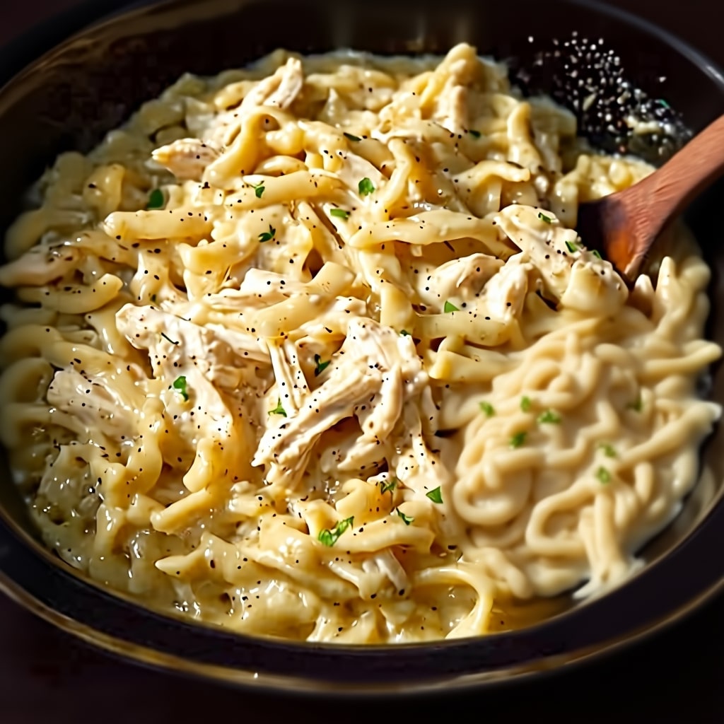 Slow Cooker Creamy Chicken Noodles: Easy Comfort Food