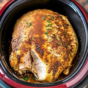 Slow Cooker Garlic Onion Turkey: Juicy & Tender Recipe