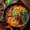 Spicy Chicken Sweet Potato Noodle Soup Recipe (30 Mins)