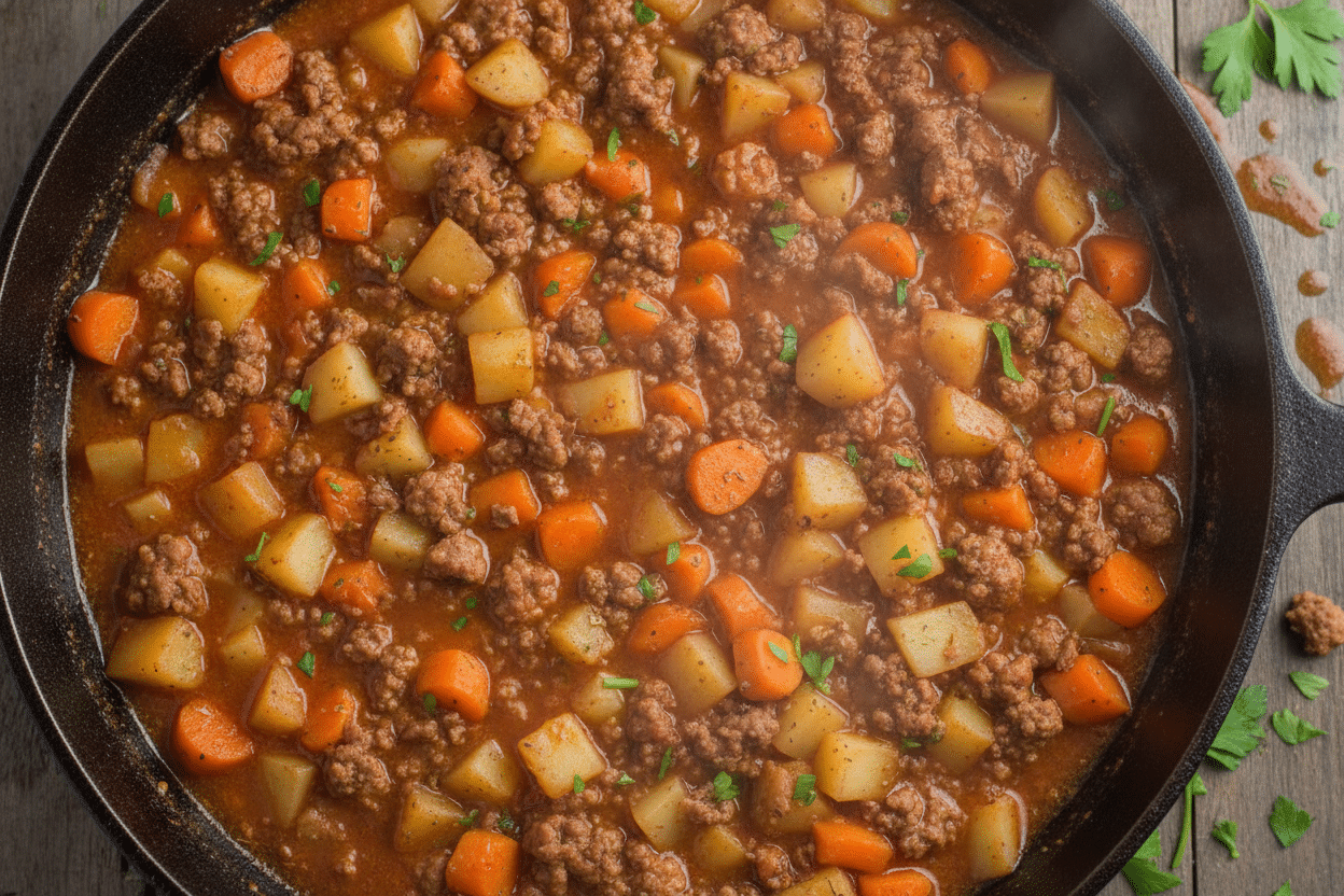 30 Easy Frozen Pea Recipes & Beef Skillet 3 30 Delicious Frozen Pea Recipes to Brighten Your Meals preparation step 2