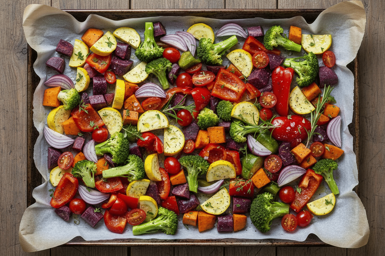 Oven Roasted Mixed Vegetables Recipe 3 Best Roasted Vegetables preparation step 2