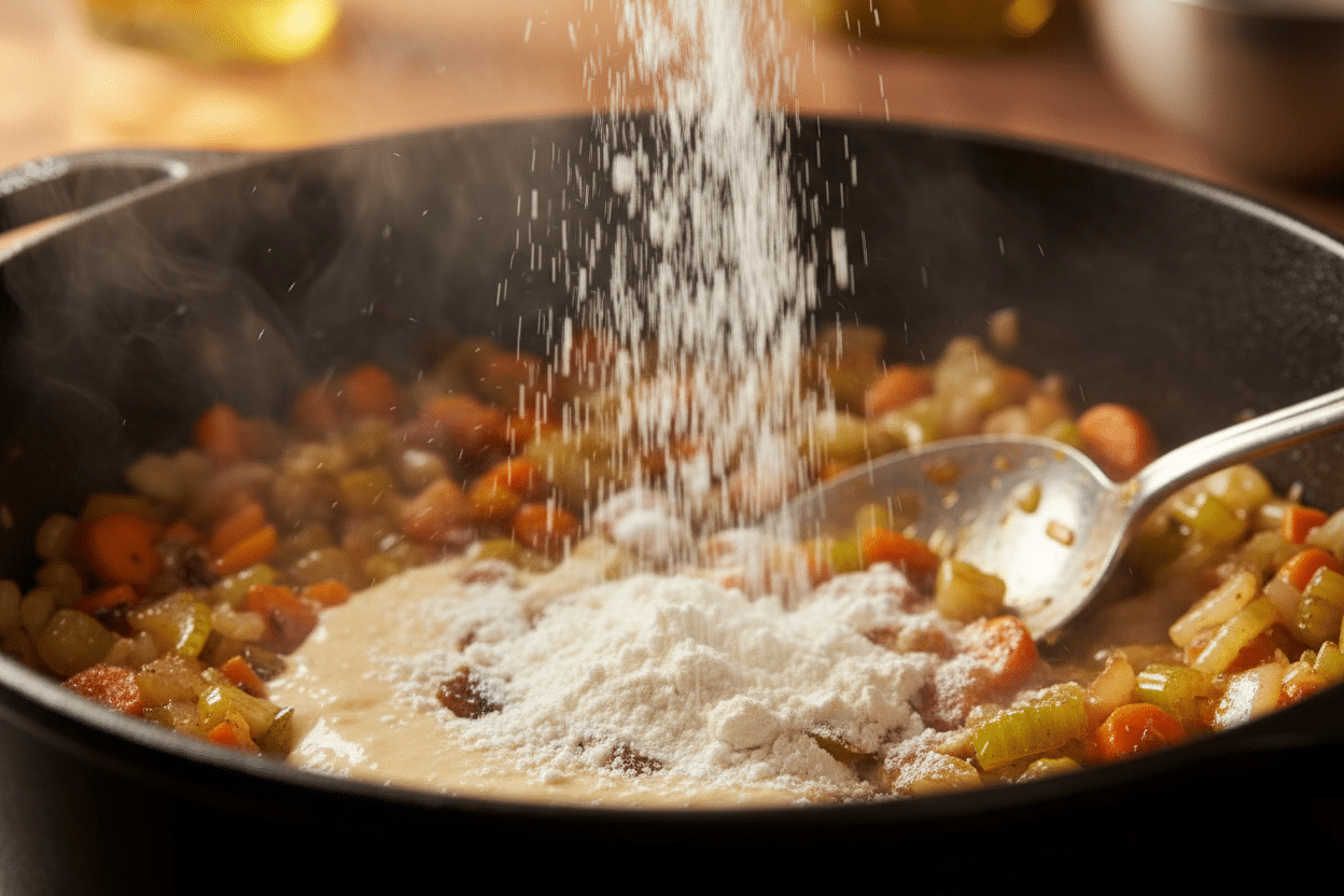 Best Creamy Chicken Pot Pie Soup Recipe 3 Chicken Pot Pie Soup preparation step 2