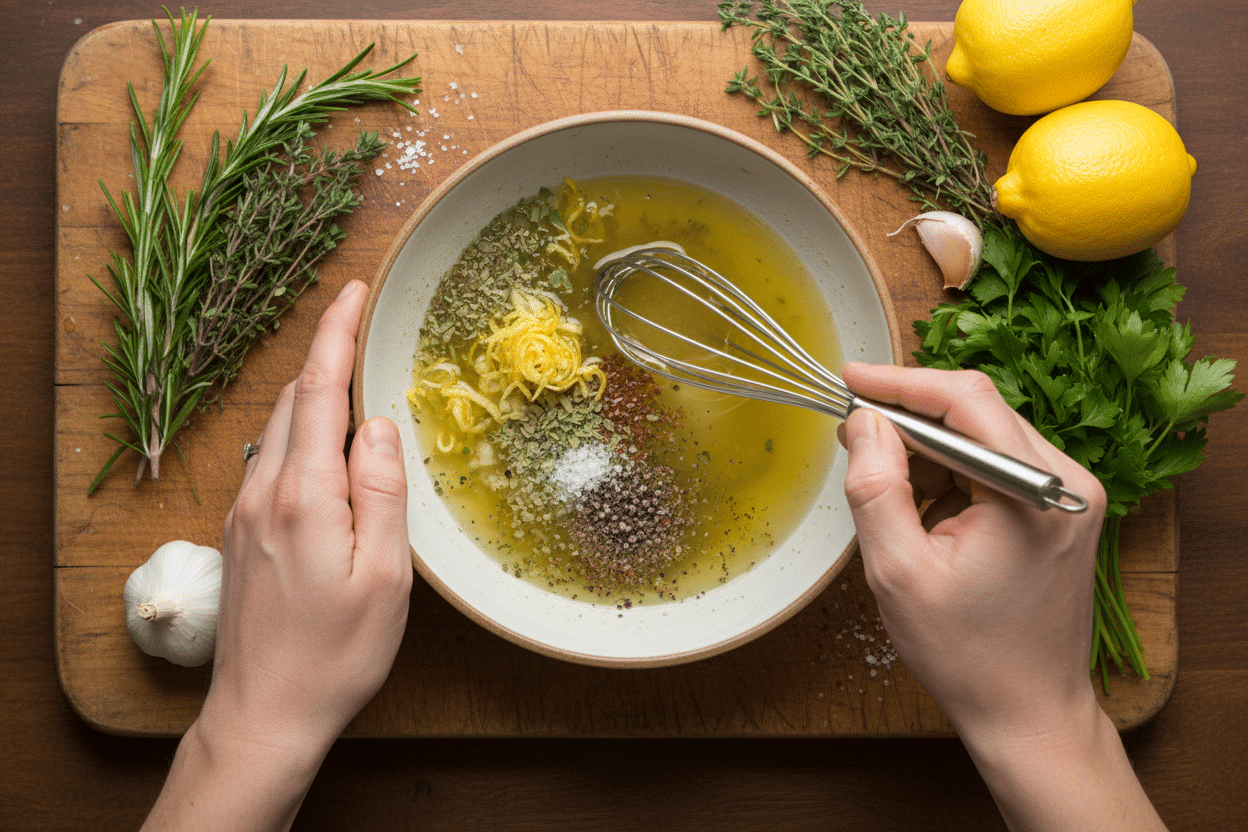 Easy Mediterranean Baked Fish Recipe (One Pan) 3 Cozy Mediterranean Baked Fish preparation step 2