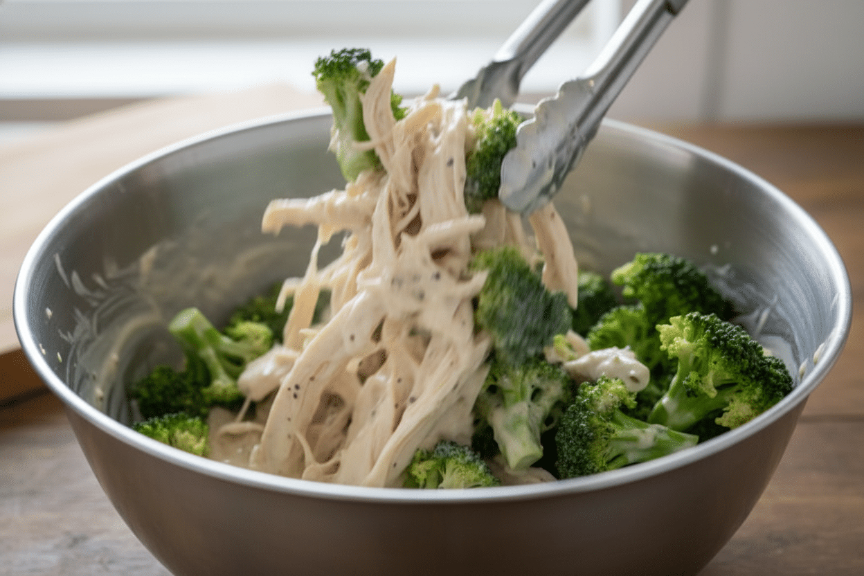 Creamy Chicken Broccoli Bake (Easy Casserole Recipe) 2 Creamy Chicken Broccoli Bake preparation step 1
