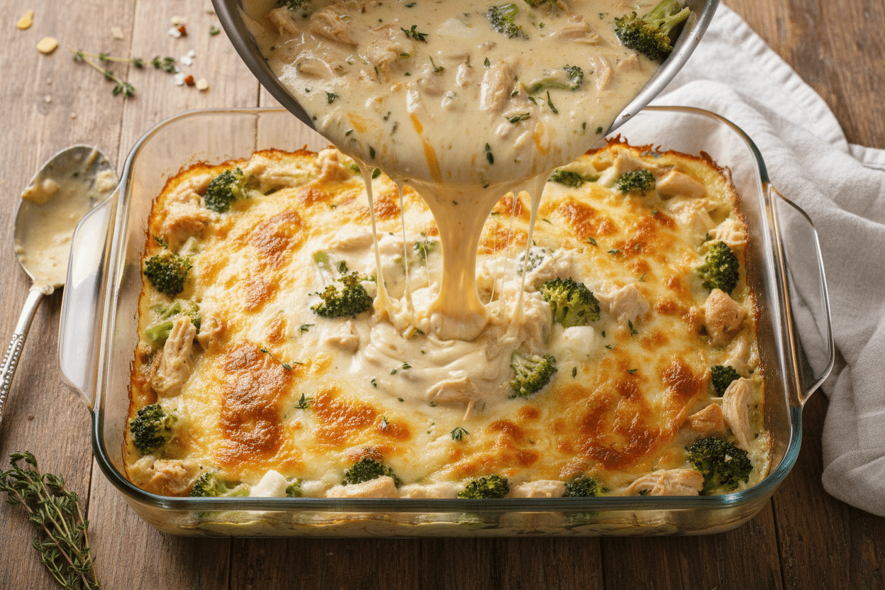 Creamy Chicken Broccoli Bake (Easy Casserole Recipe) 3 Creamy Chicken Broccoli Bake preparation step 2