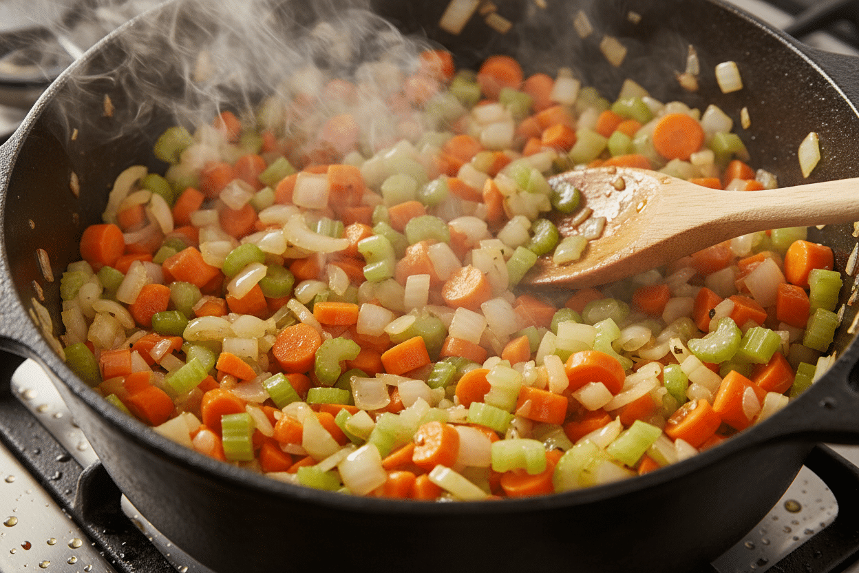 Delicious Radish Veggie Soup preparation step 1
