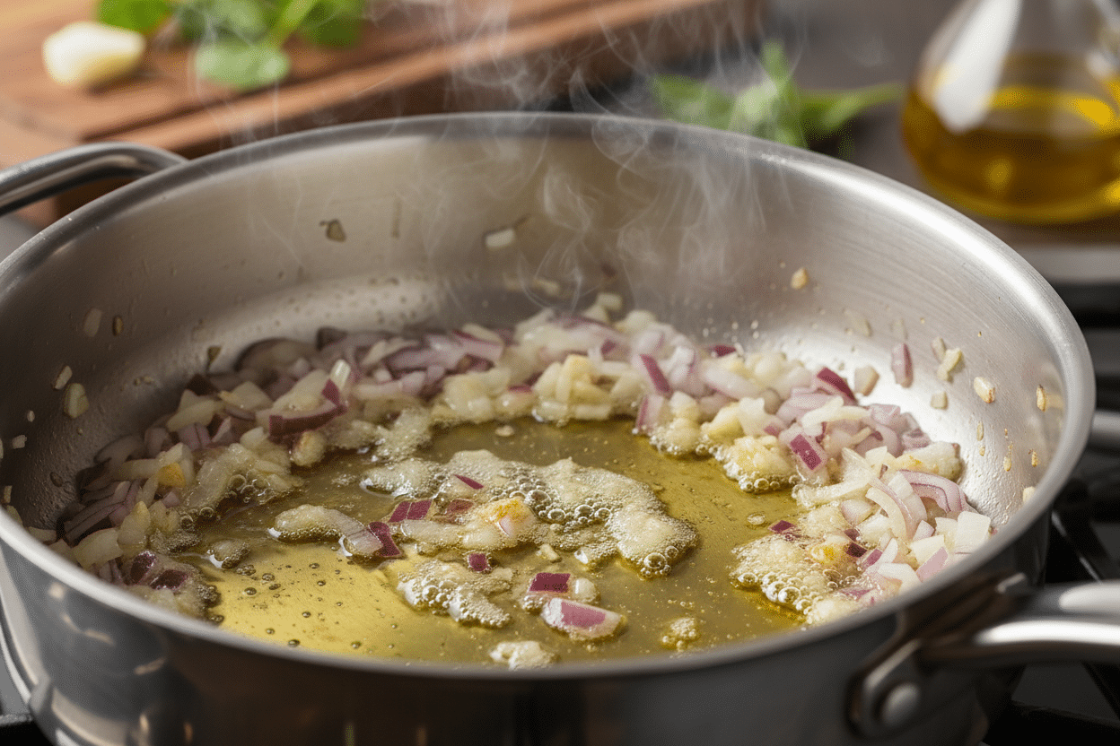 Hearty Chickpea & Spinach Stew preparation step 1