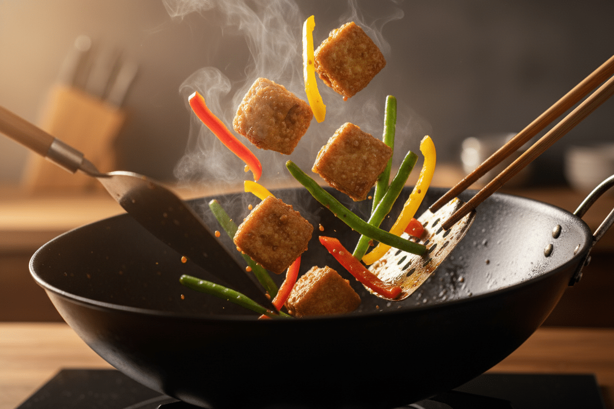 Irresistible Tofu Stir-Fry with Garlic Ginger Sauce preparation step 1