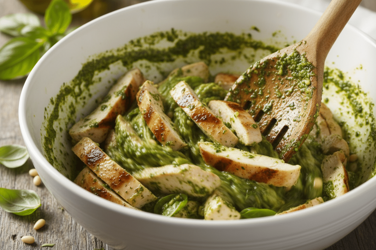 30-Minute Chicken Pesto (Easy Meal Prep Recipe) 3 Juicy 30-Minute Chicken Pesto preparation step 2