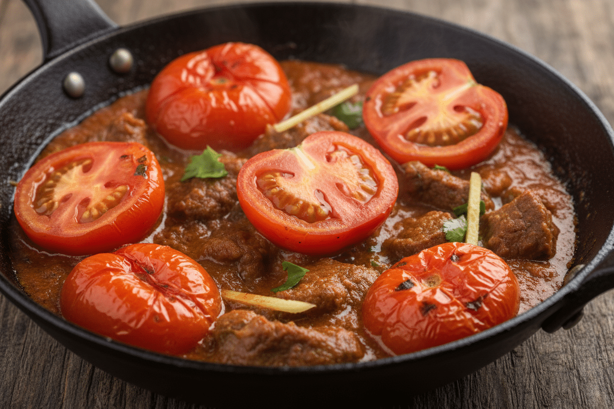 Authentic Beef Karahi Gosht Recipe (Spicy Curry) 3 Karahi Gosht preparation step 2