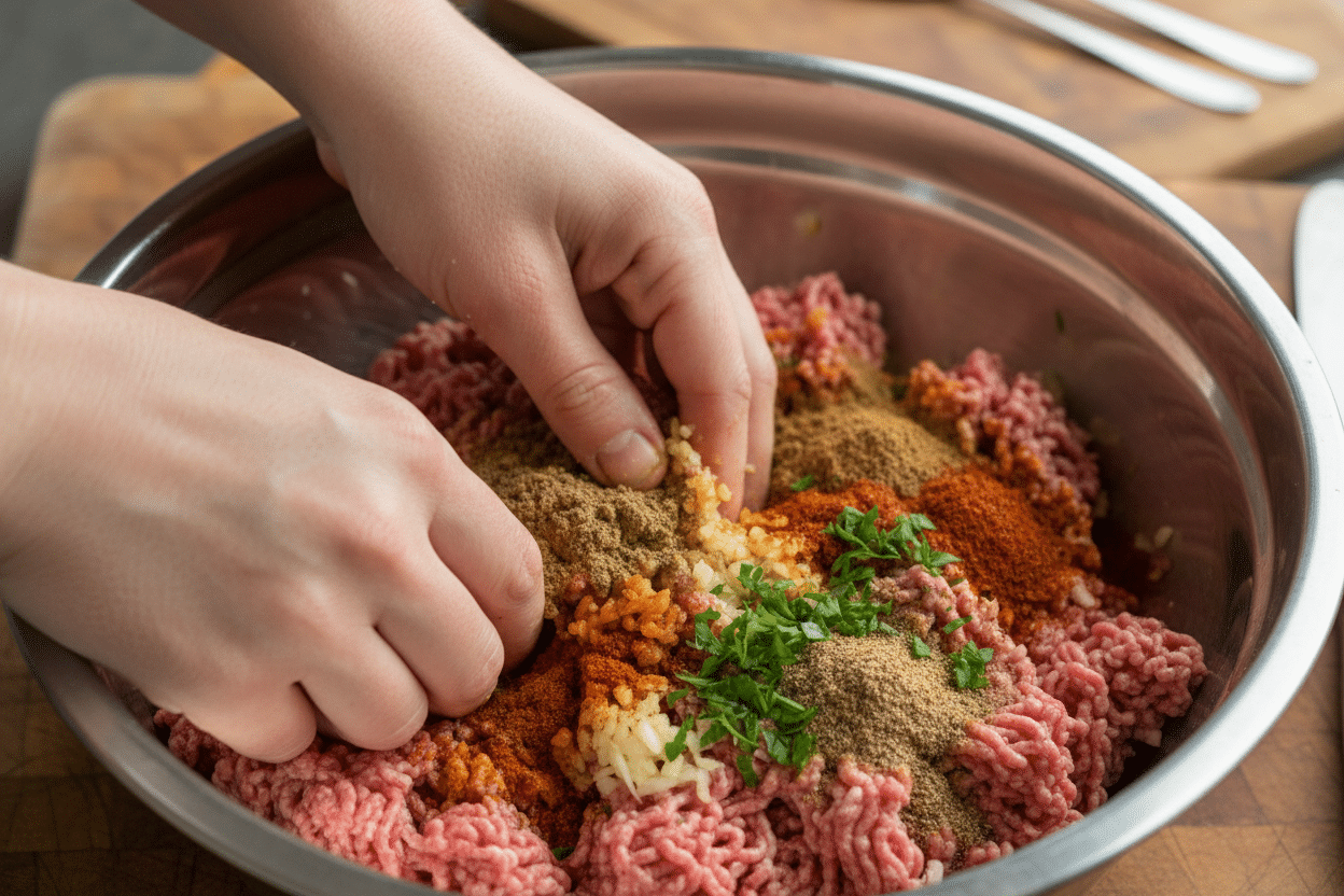 Nigella Lamb Kofta Recipe (Juicy & Spiced) | Quick Guide 2 Nigella Lamb Kofta preparation step 1