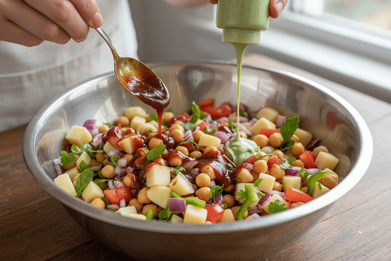 Ramadan Special Chana Masala Chaat preparation step 1