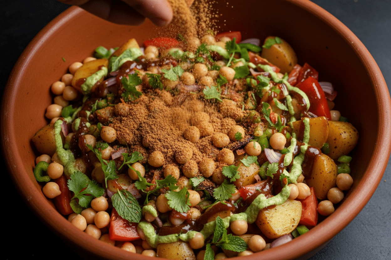 Ramadan Special Chana Masala Chaat preparation step 2