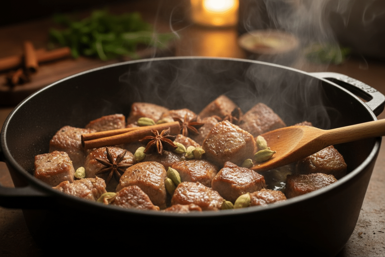 Rogan Josh (Kashmiri Lamb Curry) preparation step 1