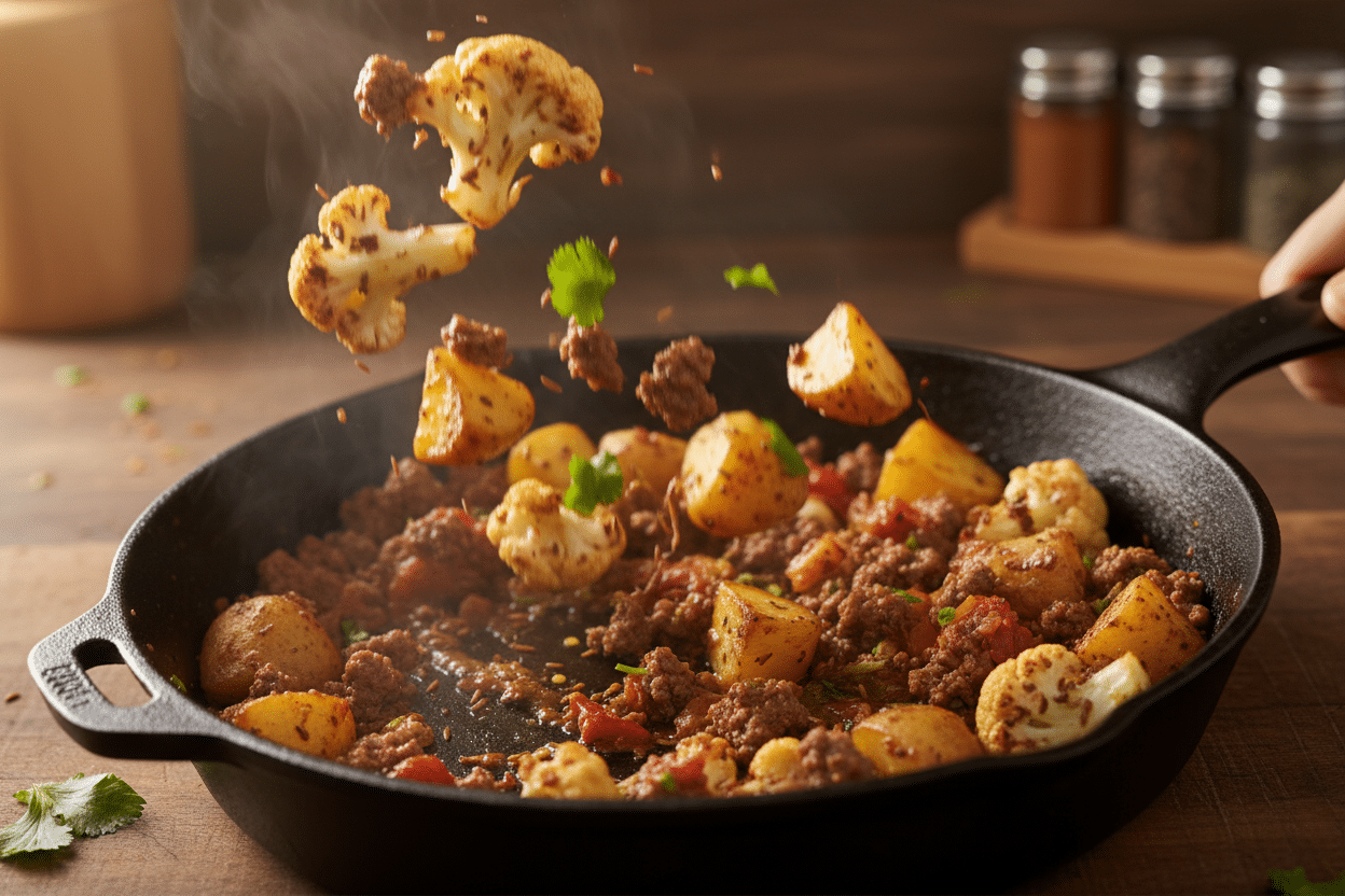 Simple Aloo Gobi Indian Cauliflower and Potatoes preparation step 2