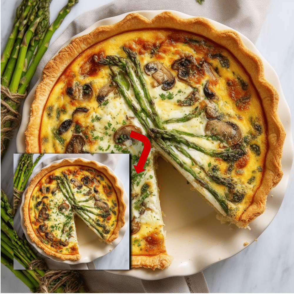 Best Asparagus Mushrooms Quiche Recipe