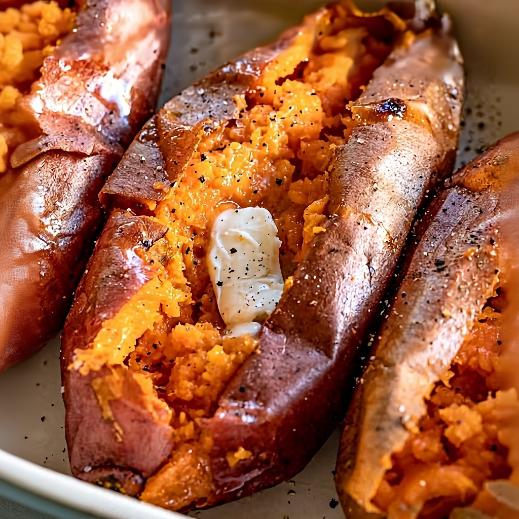 Best Oven Baked Sweet Potato Recipe (Crispy Skin!)