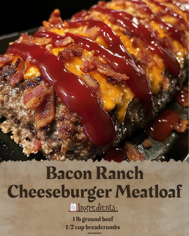 Beef Ranch Cheeseburger Meatloaf Recipe | Juicy & Cheesy Dinner