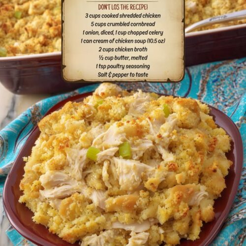 Southern Chicken Dressing Casserole Recipe - Classic Comfort