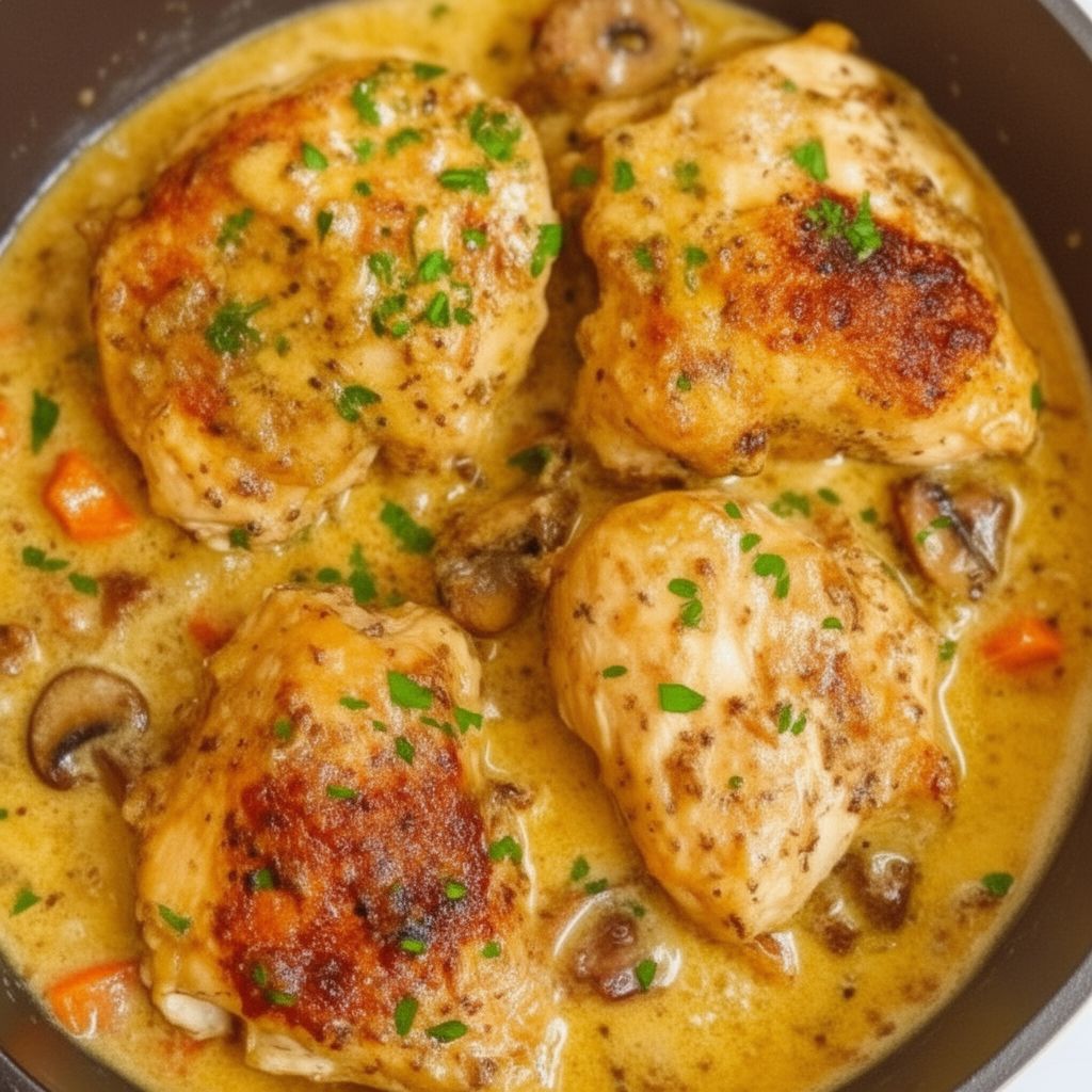 Classic Chicken Fricassee Recipe (Creamy One-Pot)
