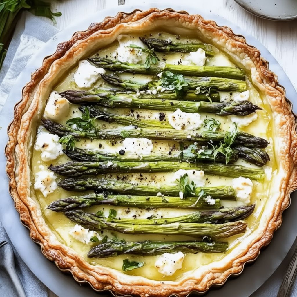 Creamy Asparagus Goat Cheese Tart (Easy Spring Recipe)