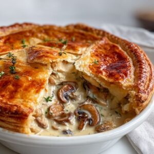 Creamy Chicken Mushroom Pie: Comforting & Flaky Recipe