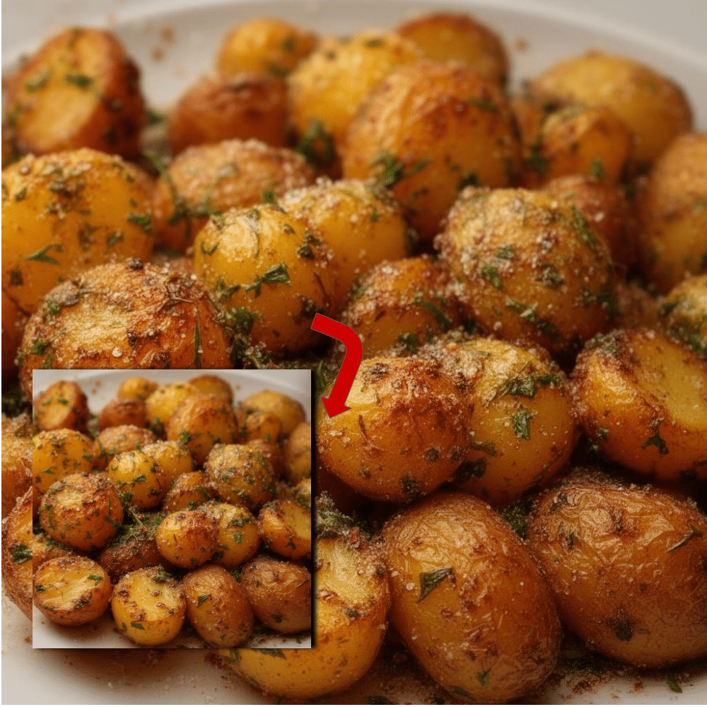 Crispy Herb-Roasted Potatoes with Garlic & Sea Salt 2 Crispy Herb-Roasted Potatoes with Garlic & Sea Salt