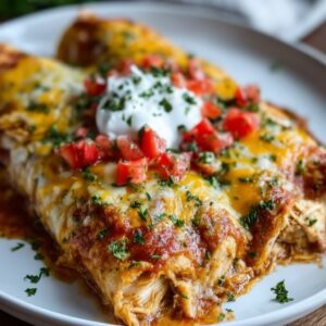 Easy Chicken Enchiladas with Creamy White Sauce