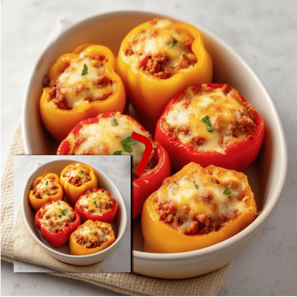 Easy Ground Beef Stuffed Bell Peppers