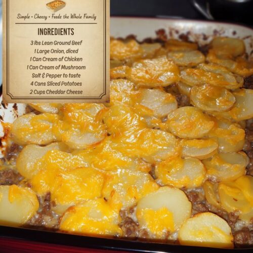 Grandma’s Hamburger Potato Bake: Easy Cheesy Casserole