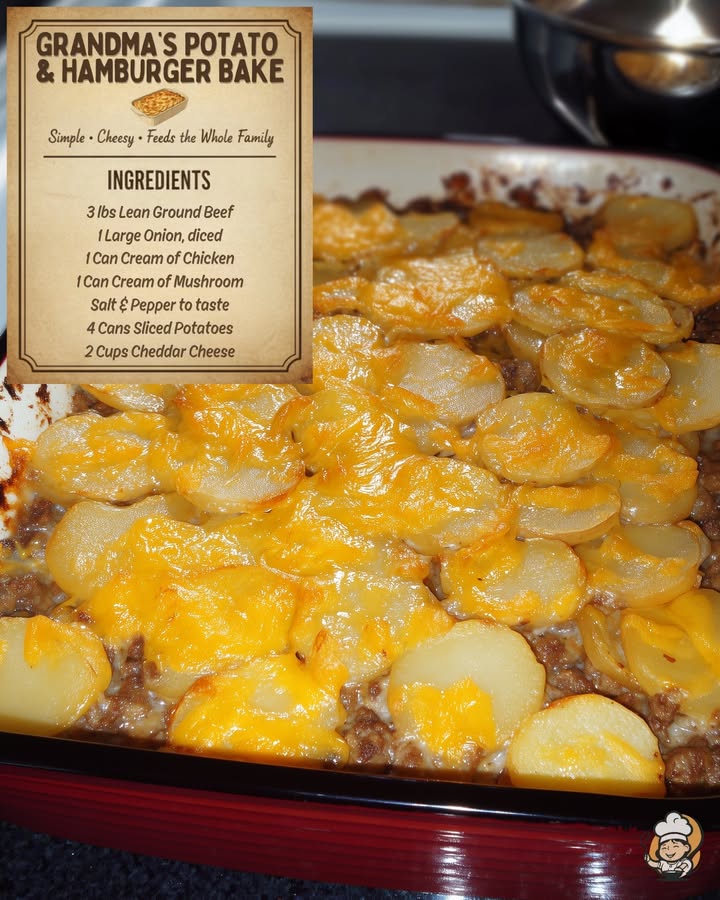 Grandma’s Hamburger Potato Bake: Easy Cheesy Casserole