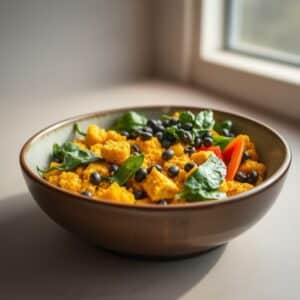 High-Protein Tofu Scramble Bowl (30g Vegan)