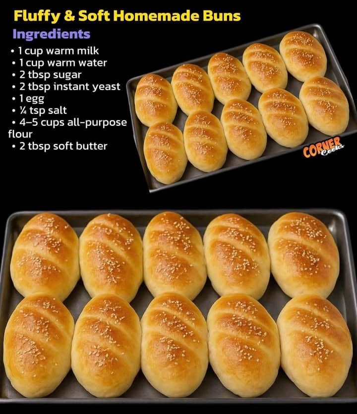 Fluffy Homemade Buns Recipe: Soft, Airy & Easy to Make