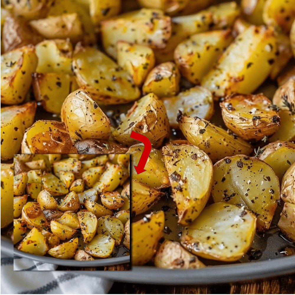 Crispy Lemon Garlic Roasted Potatoes Recipe 2 Crispy Lemon Garlic Roasted Potatoes Recipe