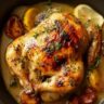Lemon Herb Roasted Chicken with Plums