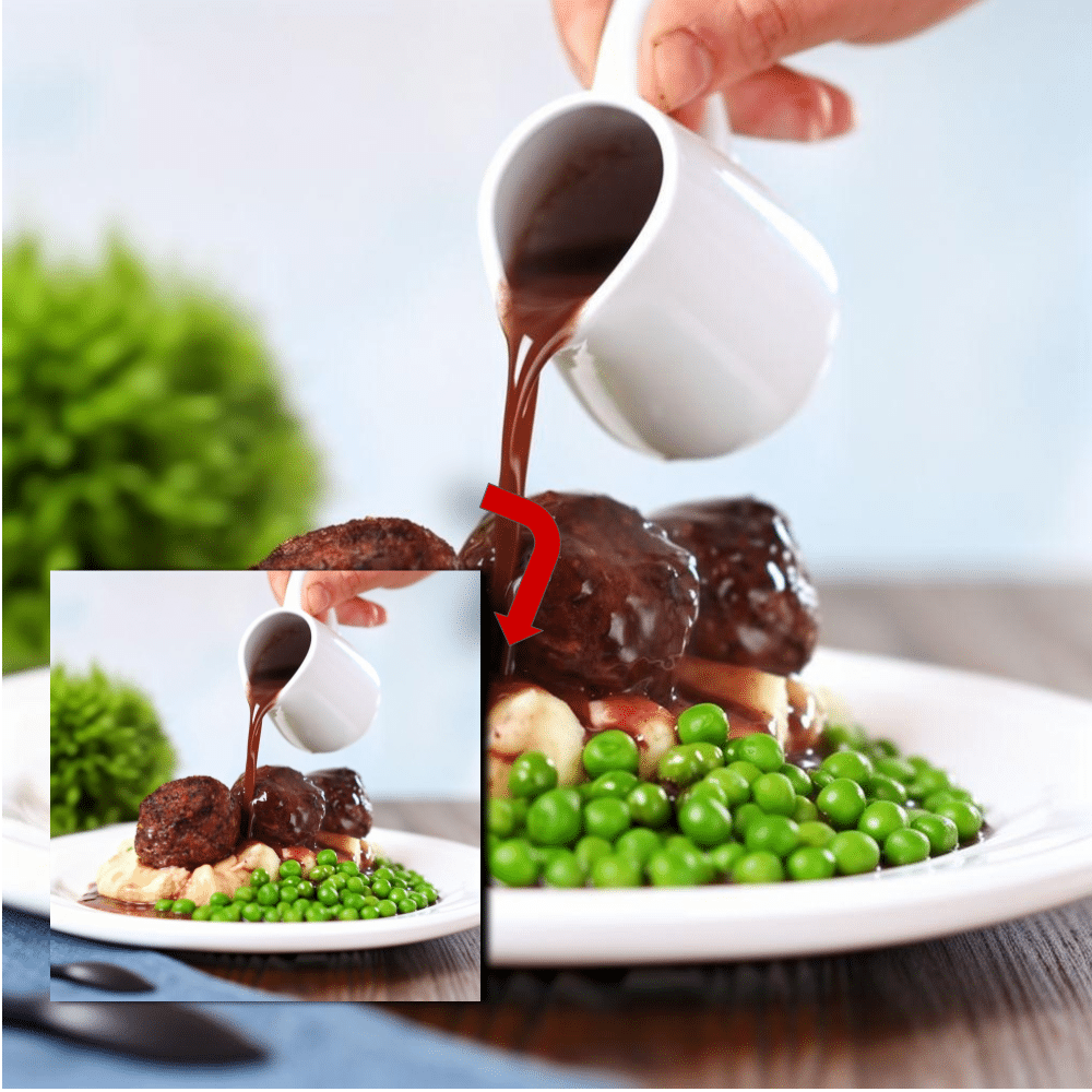 Minted Lamb Meatballs with Red Wine Gravy & Mash