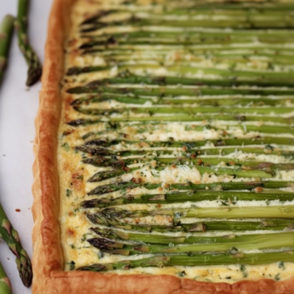 Puff Pastry Asparagus Tart with Gruyere