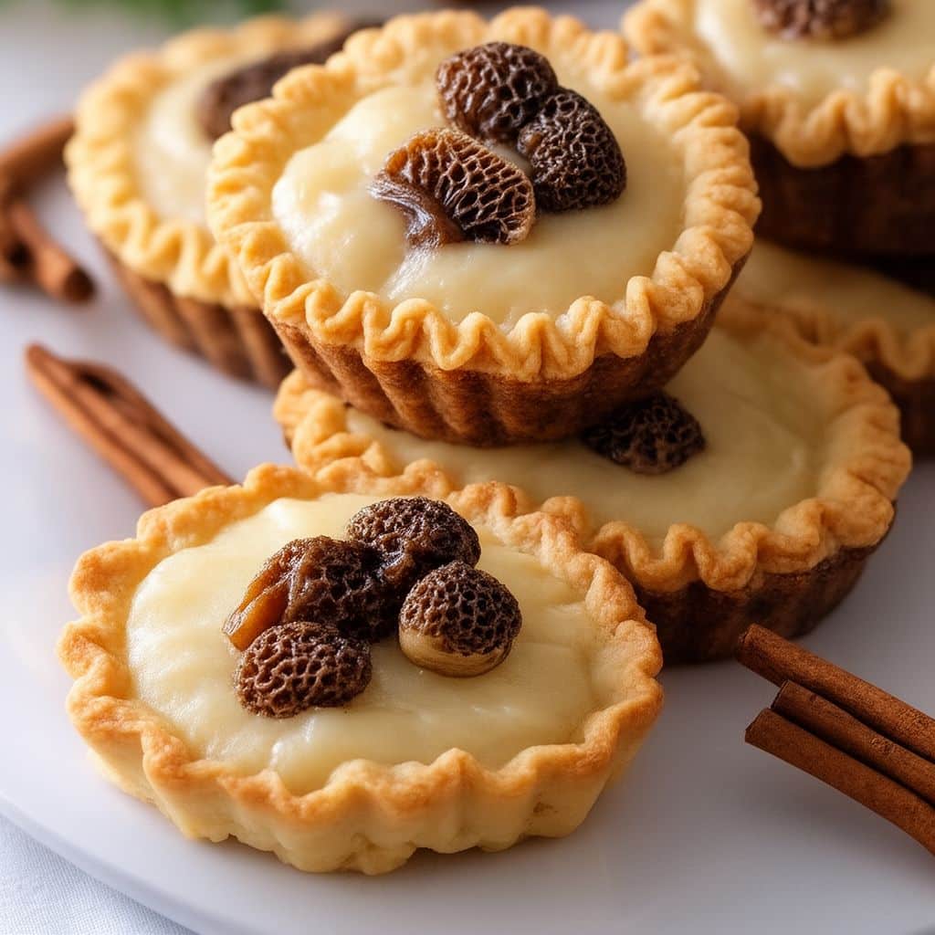 Savory Morel Mushroom Tarts (Mini Cream Tart Recipe) 1 Savory Morel Mushroom Tarts (Mini Cream Tart Recipe)