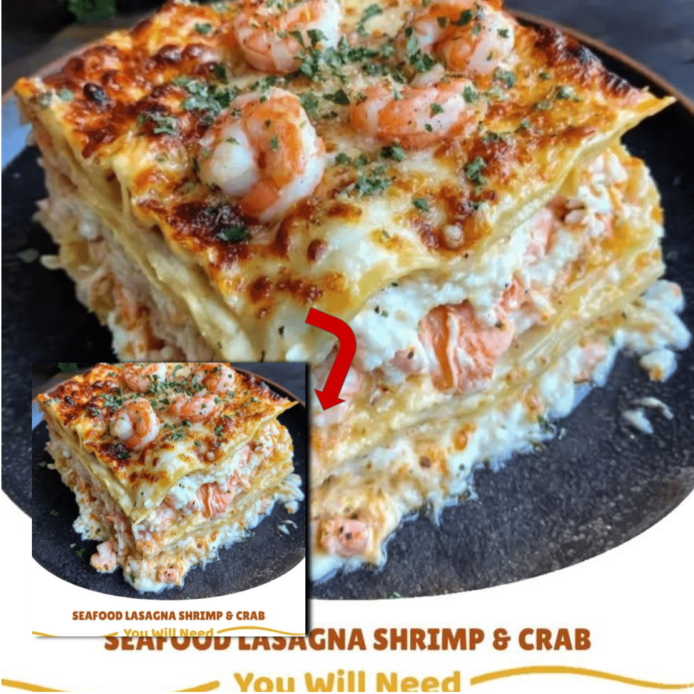 Creamy Shrimp and Crab Lasagna Recipe | Seafood Dinner
