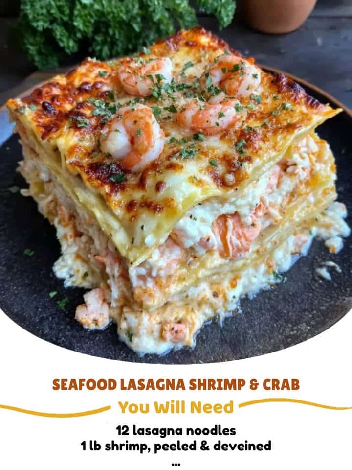 Creamy Shrimp and Crab Lasagna Recipe | Seafood Dinner