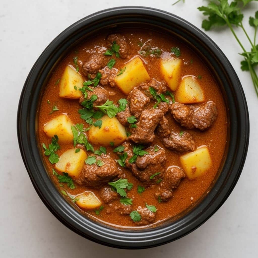 Slow Cooker Beef and Potato Curry