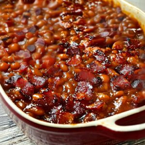 Southern Baked Beans with Beef & Bacon Recipe (No Beef) 3 Southern Baked Beans with Beef & Bacon Recipe (No Pork)
