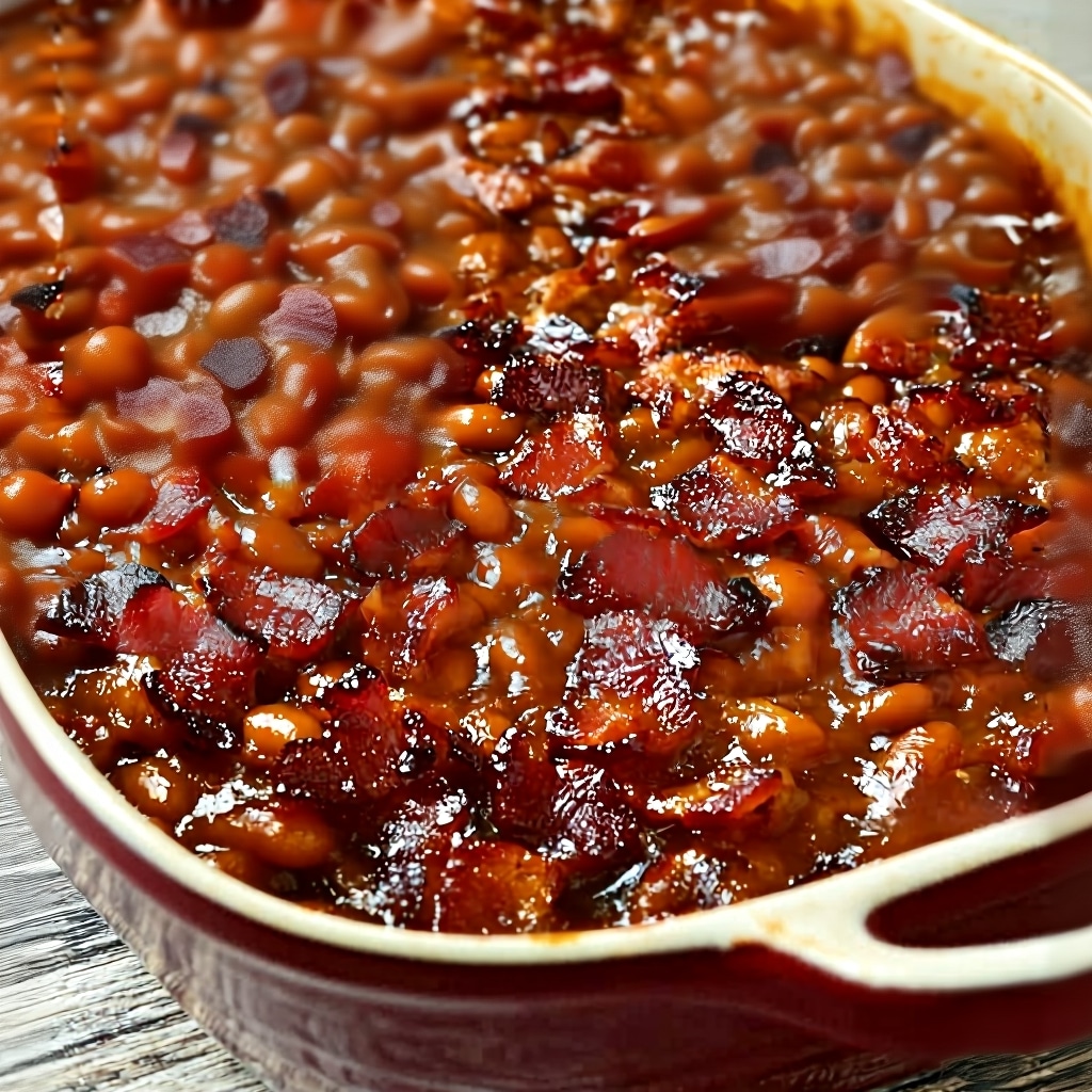 Southern Baked Beans with Beef & Bacon Recipe (No Beef) 1 Southern Baked Beans with Beef & Bacon Recipe (No Pork)